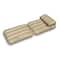 88" Inflatable Beige Adjustable Flip-Top Swimming Pool Lounger Raft